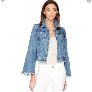 NWT bell sleeve denim jacket